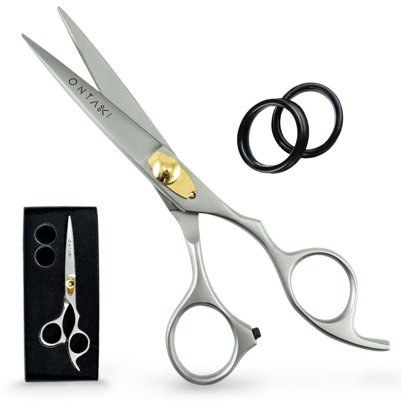 ONTAKI Hair Cutting Scissors - 6.5" Japanese Steel Hair Shears for Beard & Mustache - Hand-Forged Tool for Barbers - Men & Women - Haircut Scissors - Image 1
